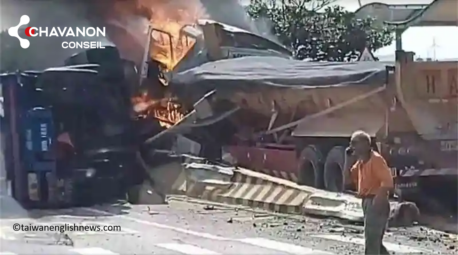 Accident à Taiwan : un chauffeur meurt après avoir percuté un container d'ammoniac - 19/11/2021