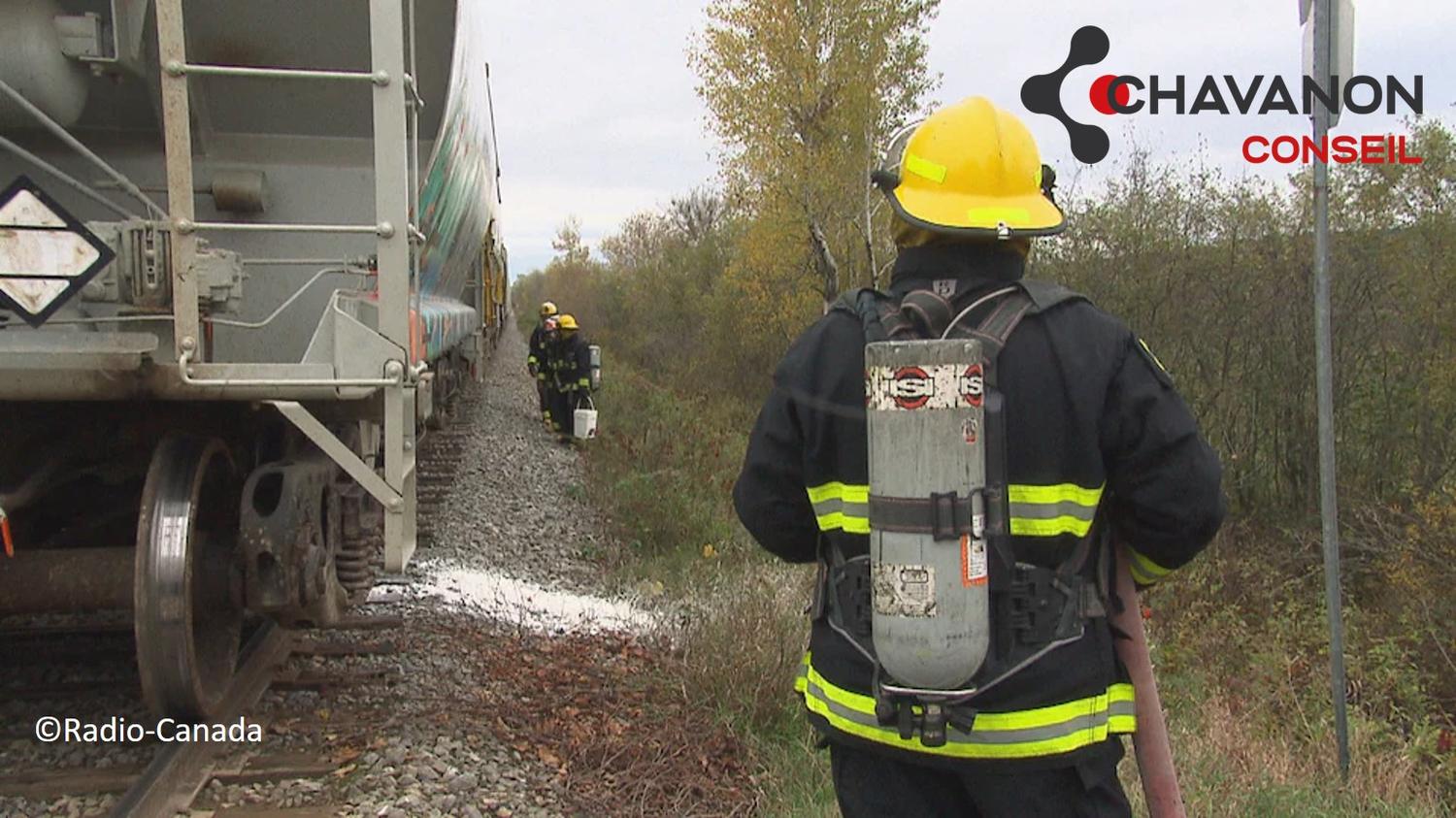 Quebec : simulation d'accident ferroviaire de marchandises dangereuses, en Estrie pour se préparer au pire.